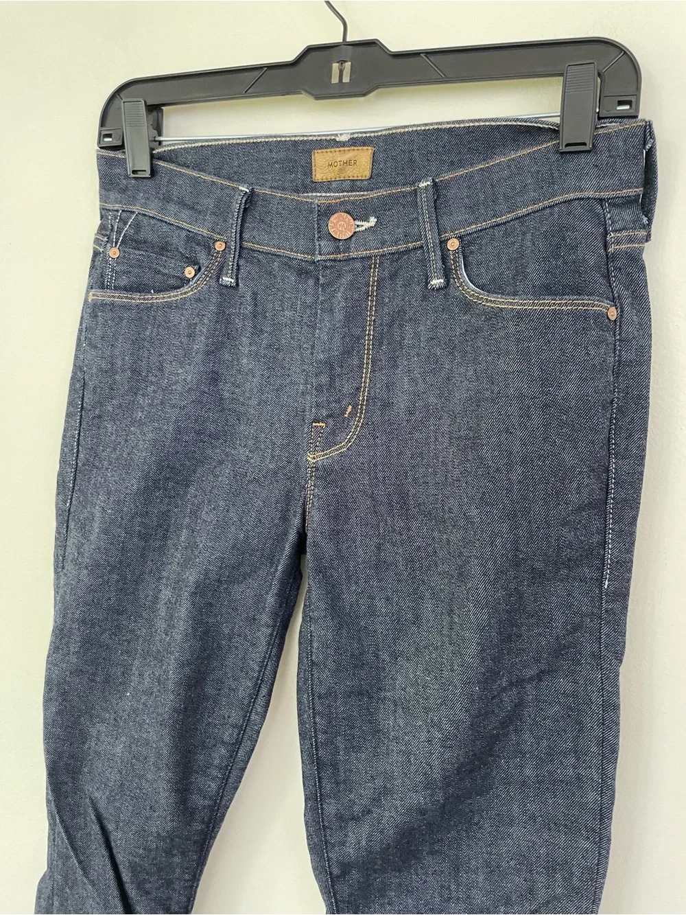 MOTHER The Looker Crop in To Tough To Tame Midnight Storm Dark Wash Jeans sz 27